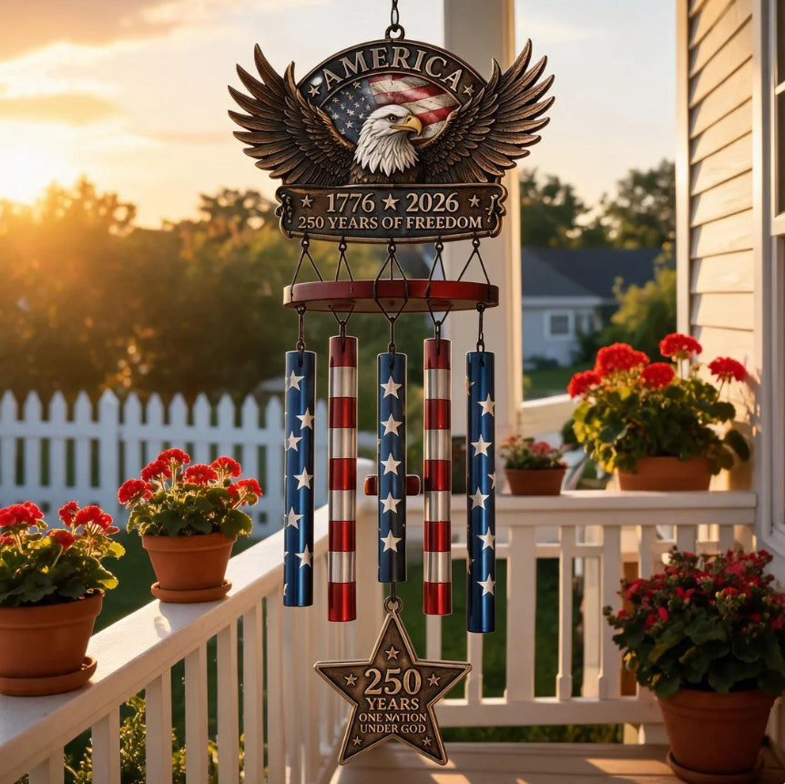 🔥Last Day 49% OFF🔥 - 250 Years of Freedom Patriotic Wind Chime