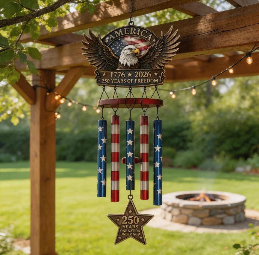 🔥Last Day 49% OFF🔥 - 250 Years of Freedom Patriotic Wind Chime