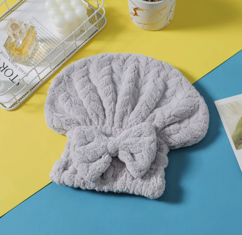 🎀Cute bow drying cap for women, absorbent quick-drying, thickened❄️