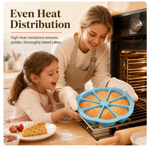 🔥8 Cavity Triangle Silicone Cake Mold⏳