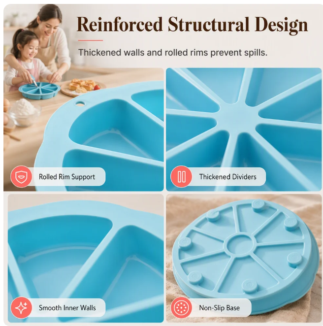 🔥8 Cavity Triangle Silicone Cake Mold⏳