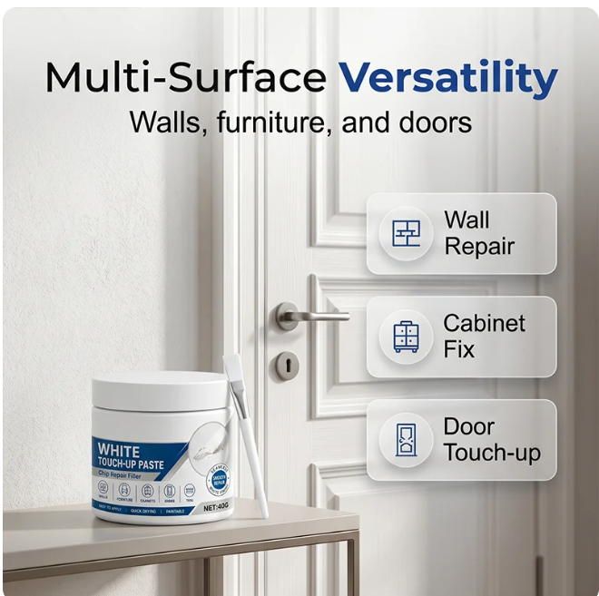 White Furniture Touch-Up Paste with Brush⏳