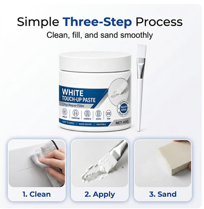 White Furniture Touch-Up Paste with Brush⏳
