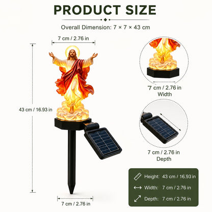 🔥Last Day 49% OFF✝️ Solar-Powered Jesus Garden Light✨