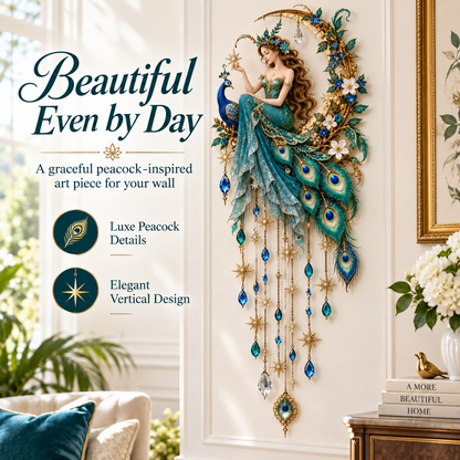 🦚✨Last Day 49% Peacock Fairy Starfall Wall Light