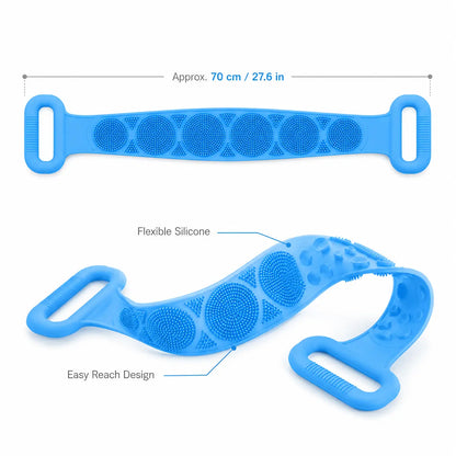 🛁Summer Limited-Time 50% OFF 💦Silicone Bath Brush Double-Sided Exfoliating Back Scrubber