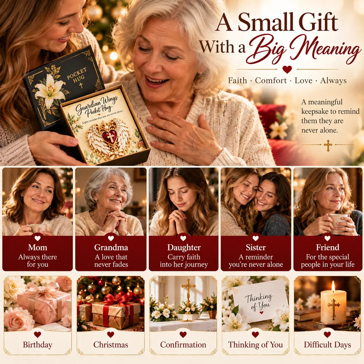 Pocket Hug gifting ideas for Mom, Grandma, a daughter, a sister or a friend