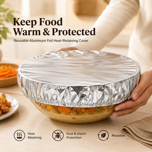 🧑‍🍳Day Sale 50% OFF✨Home dining table & food container aluminum foil heat-retaining cover