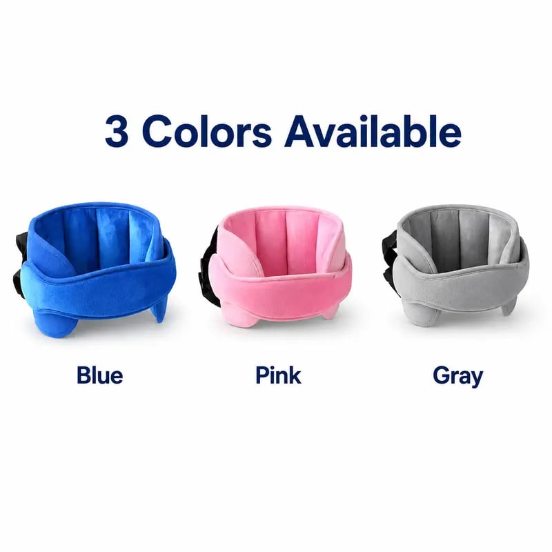 😴 Kids Car Seat Head Support Strap | Toddler Sleep Head Stabilizer for Car Travel