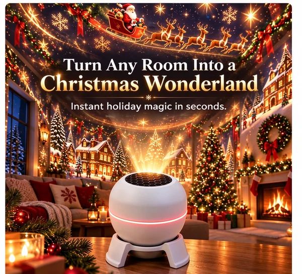 ⏳ Last day to save 49% –🎄🎅 Christmas Magic Projection Light – Bring Holiday Scenes to Life