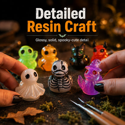👻 Mini Glow Halloween Figures — Tiny Spooky Resin Decorations ( 30pcs! )