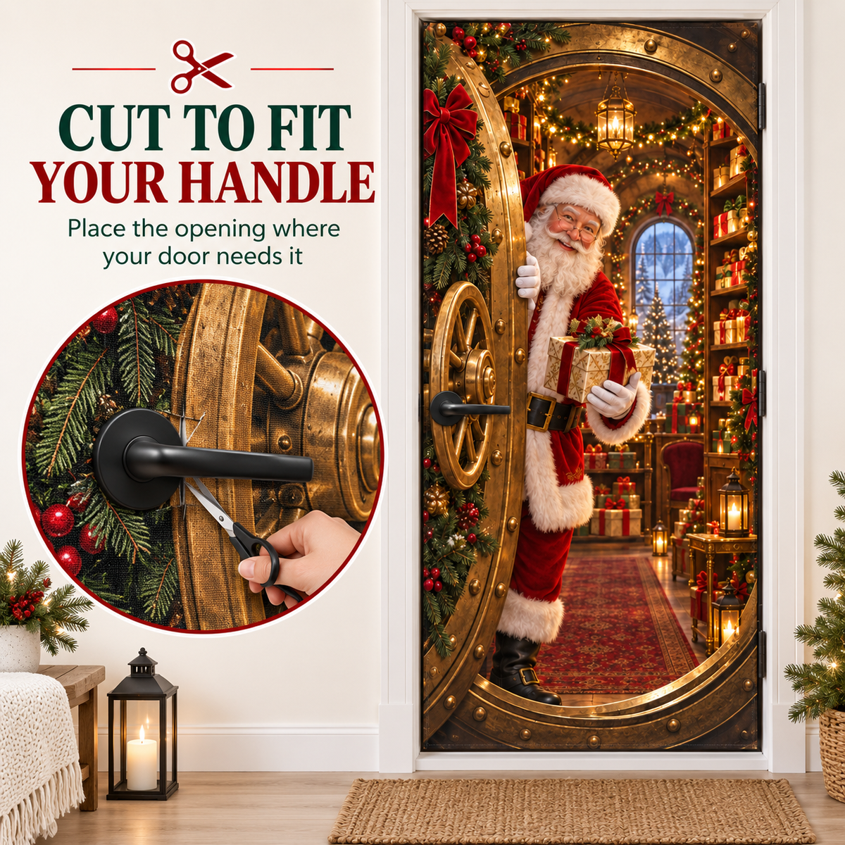 🎅Christmas Magic Door Portal™ – Life-Size Holiday Door Cover-Shop now!⏳