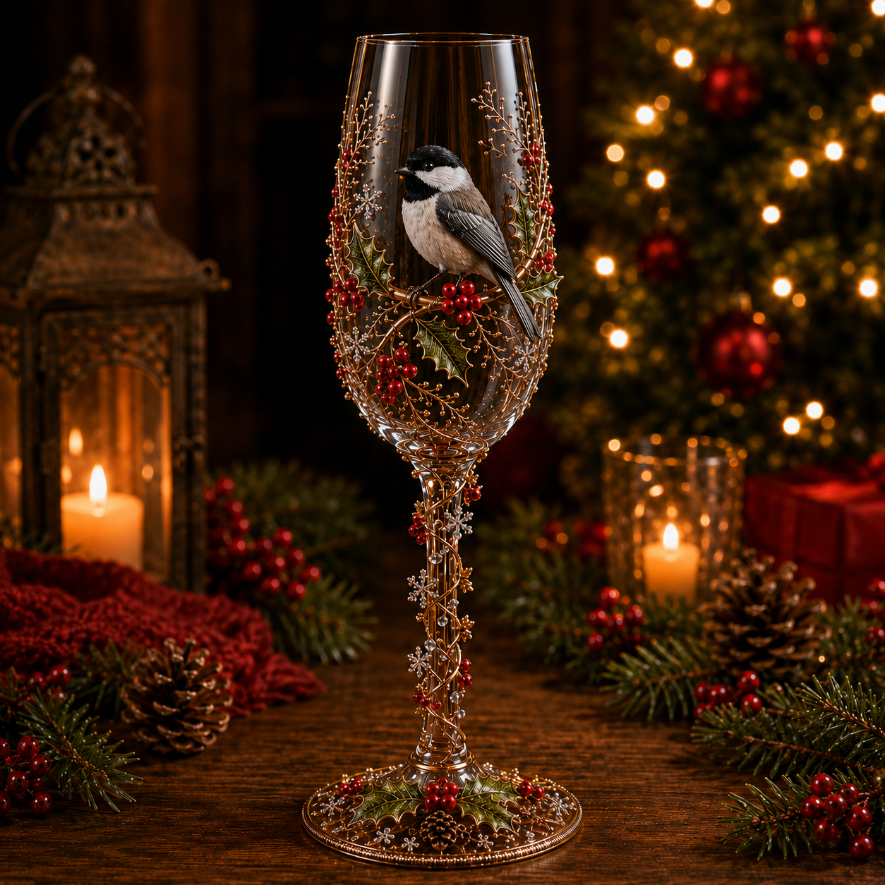 🔥 LAST DAY 50% OFF 🎁 Christmas Bird 3D Collector Champagne Glass Set🐦✨