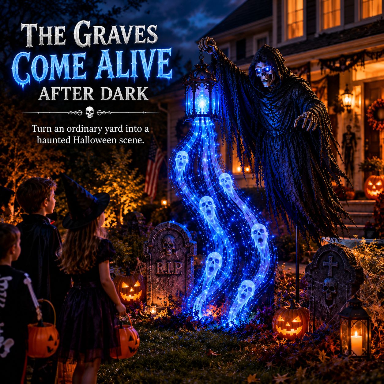 🎁Today 60% OFF💀Halloween Soul Harvester Animated Garden Light
