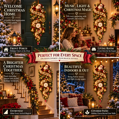 🎅 Lighted Santa Musical Door Decor ✨