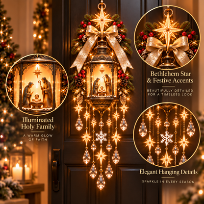 ✨ Holy Night Lighted Nativity Door Décor 🙏