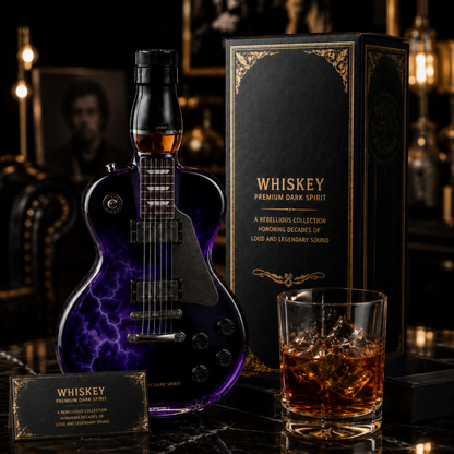 🔥✨Limit to Sale✨🔥🪐 The 1970 Heavy Metal Origin Guitar-Shaped Decanter