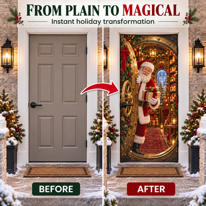 🎅Christmas Magic Door Portal™ – Life-Size Holiday Door Cover-Shop now!⏳