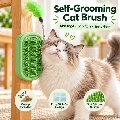 🐱 49% OFF😻 Self-Grooming Cat Massage Brush-Cactus Cat Groomer🍀