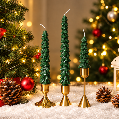 🎄 10-Inch Christmas Tree Candle – Add a Cozy Holiday Glow to Your Home! 🕯️🛒