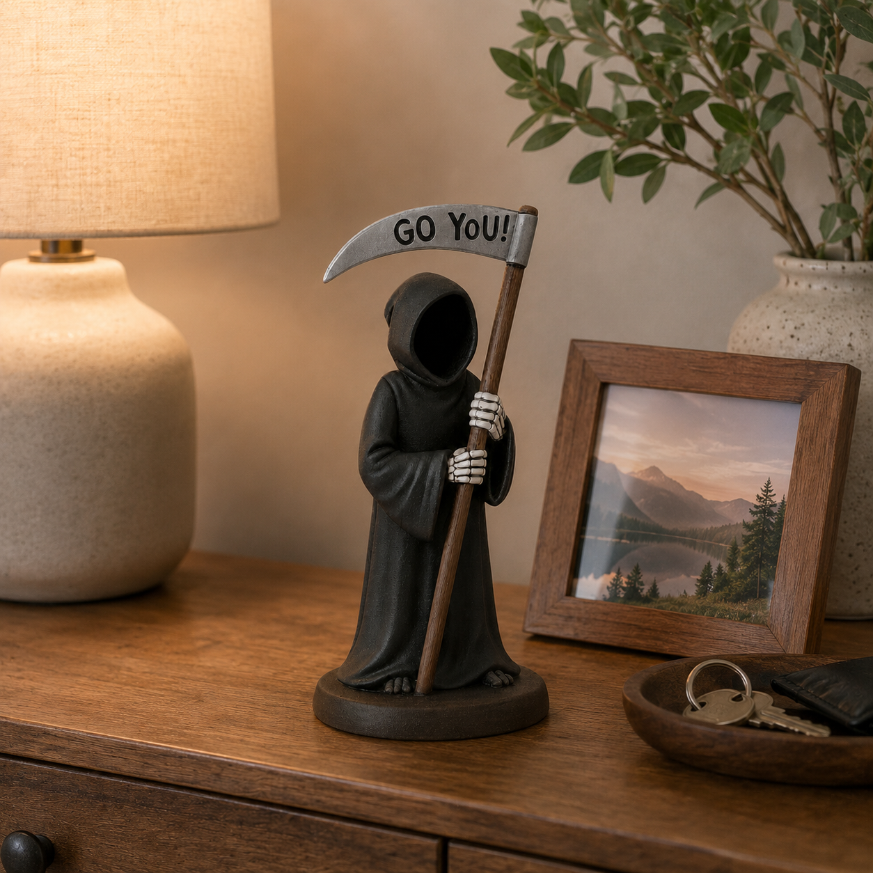 🔥 Last Day 49% OFF-💀Emotional Support Grim Reaper Figurine