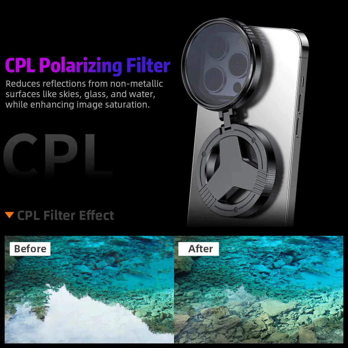 🏆Hot Sale⚡52mm Magnetic ND2–ND400 Filter for iPhone