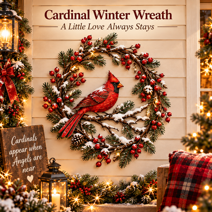 ✝️ Faith & Blessing Christmas Wreath Collection™ – Nativity, Angel & Cardinal Holiday Wall Decor
