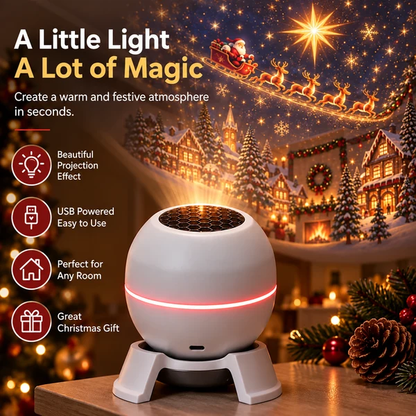 ⏳ Last day to save 49% –🎄🎅 Christmas Magic Projection Light – Bring Holiday Scenes to Life