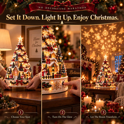 🎄 Christmas Village Projection Light | 4 Festive Village Scenes | Magical Holiday Tabetop lDécor ✨
