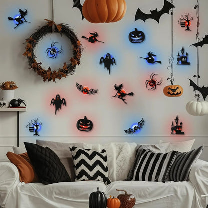 🎃 🥳💞50K+ SOLD! 👻 Halloween LED Silhouette Wall Light Stickers