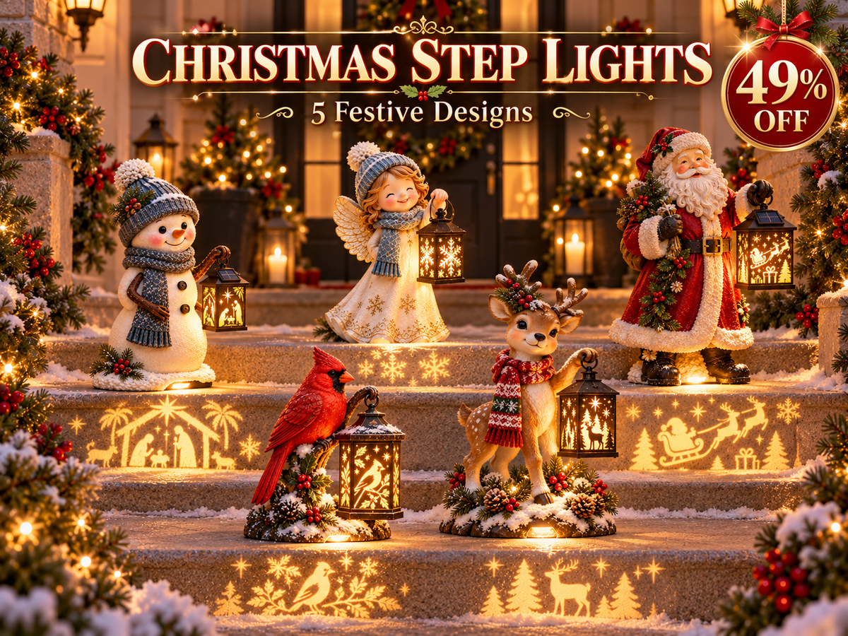 ⛄✨ Last Day 49% Snowman Nativity Glow™ – Solar Christmas Step Light with Holy Family Projection