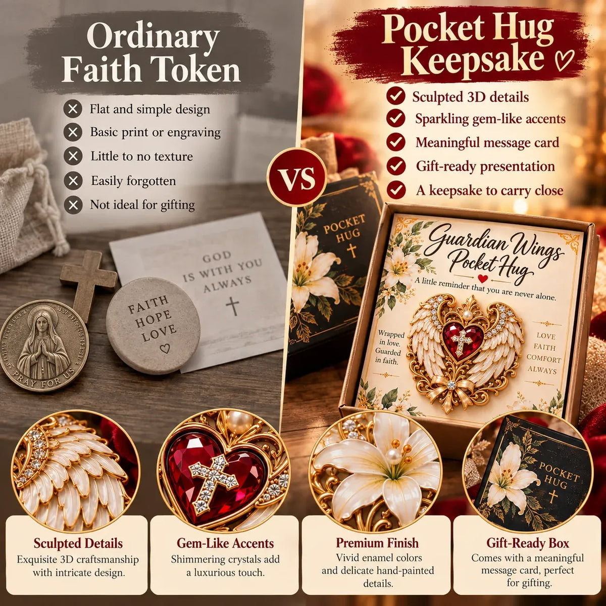 ✝️ Carry the Faith™ 3D Pocket Hug – A Little Reminder of Love (7 Designs)