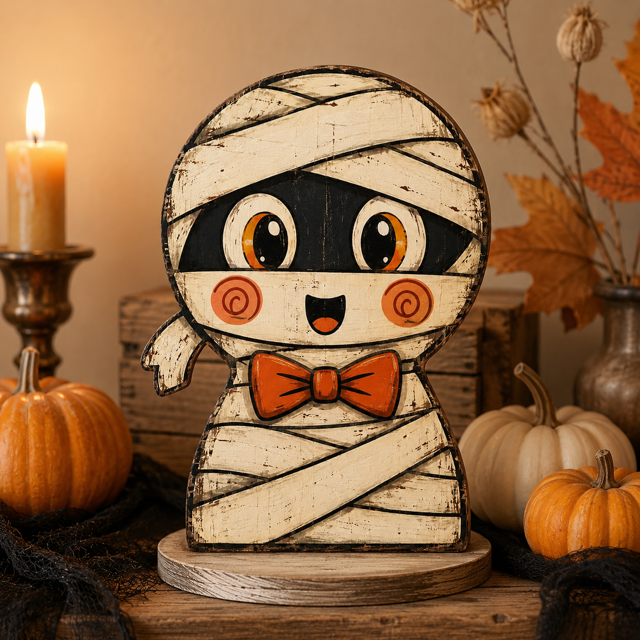 🎃Vintage Halloween Wooden Character Tabletop Decor