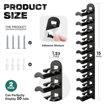 CapMate Wall-Mounted Hat Organizer