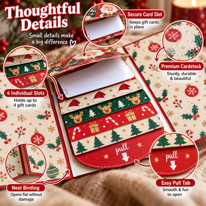 2026 New🎅🎁 Waterfall Christmas Gift Card Booklet 💳🍀