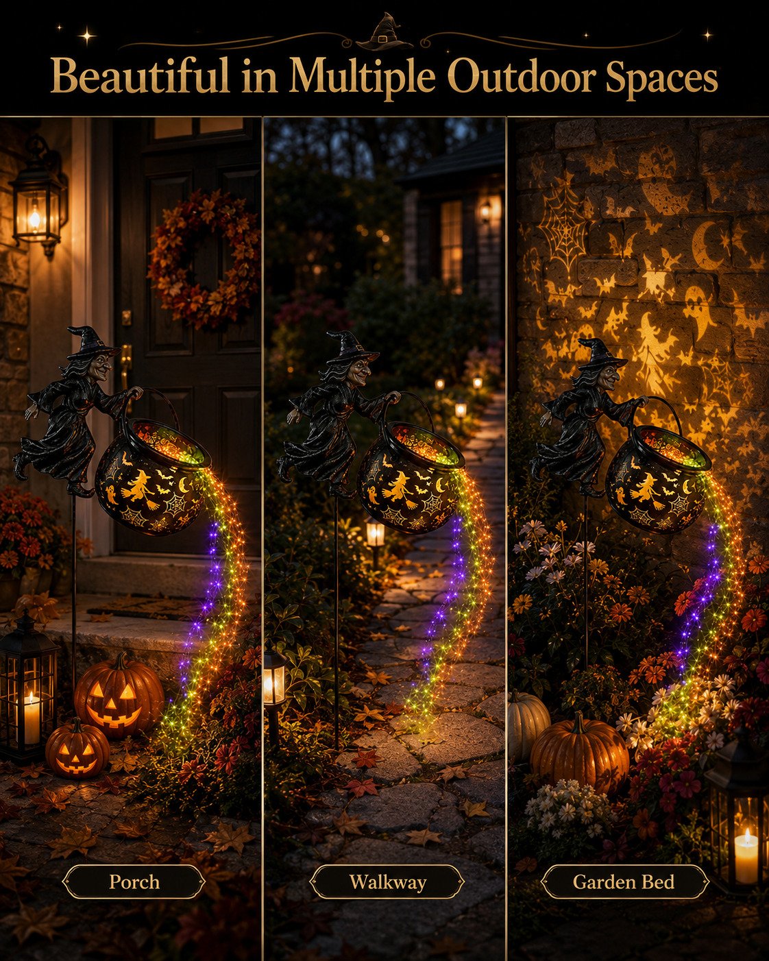 🔥Last Day 49% OFF🎃Halloween Witch Cauldron Garden Light
