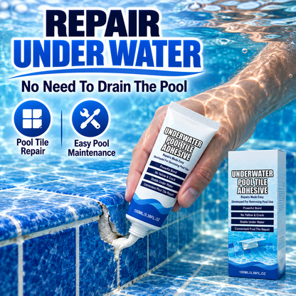 🏊💧 Underwater Pool Tile Repair Adhesive – Fix Loose Pool Tiles Easily🔧🍀