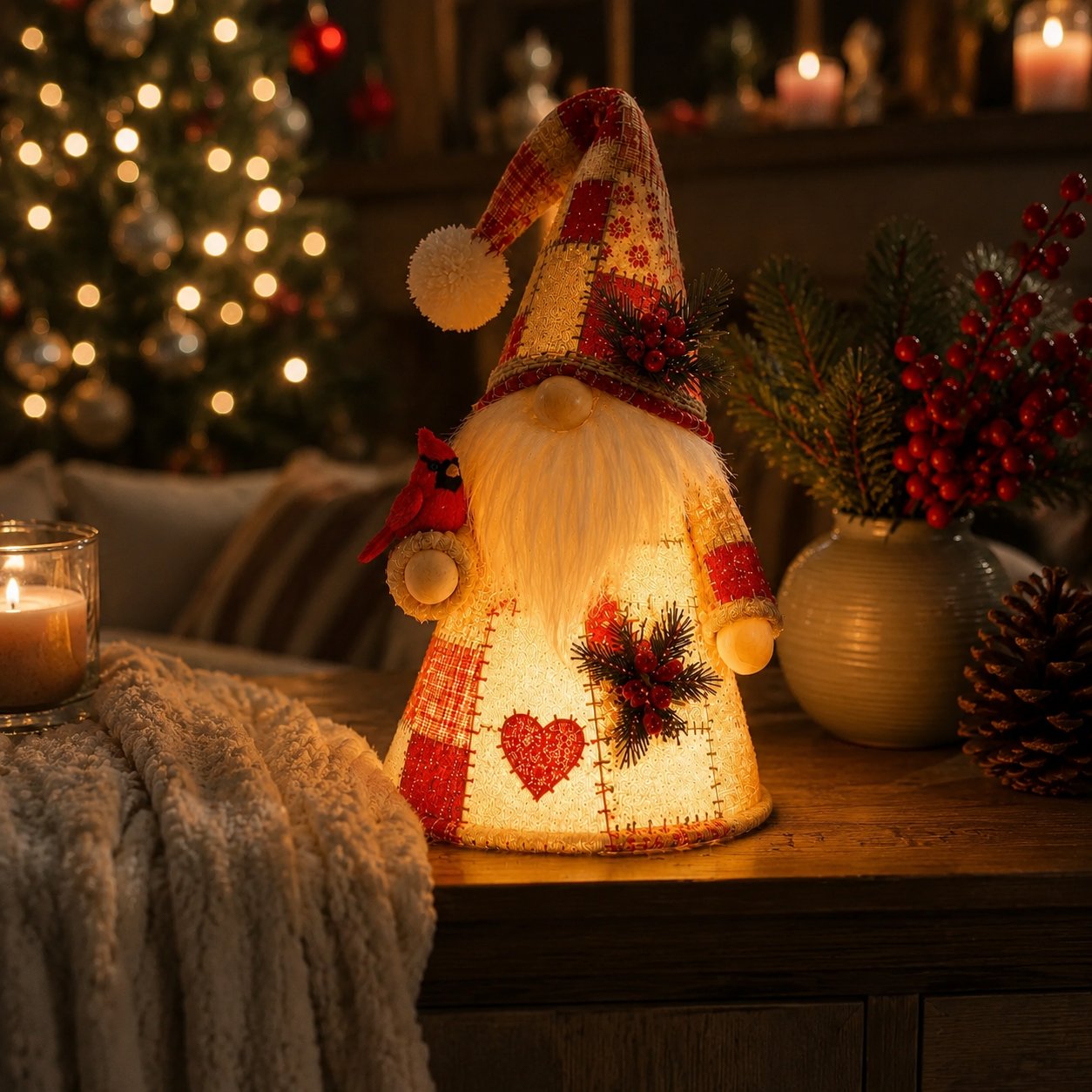 🔥 LAST DAY 49% OFF – 🐦 Patchwork Bird Gnome Light Collection