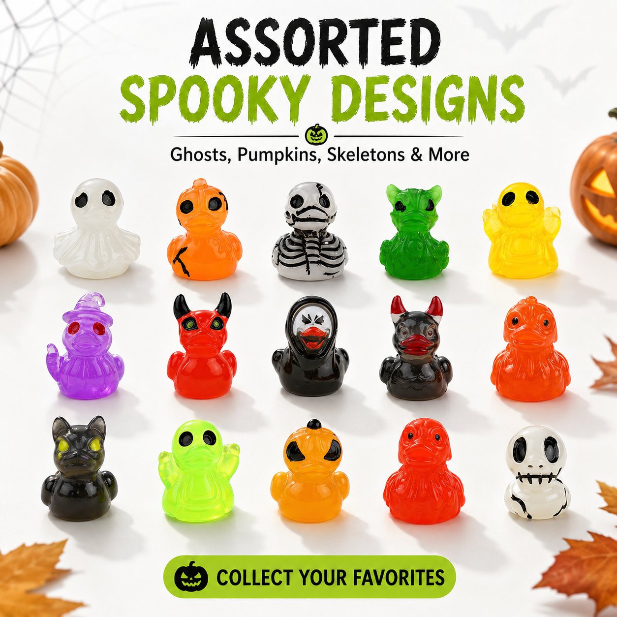 👻 Mini Glow Halloween Figures — Tiny Spooky Resin Decorations ( 30pcs! )