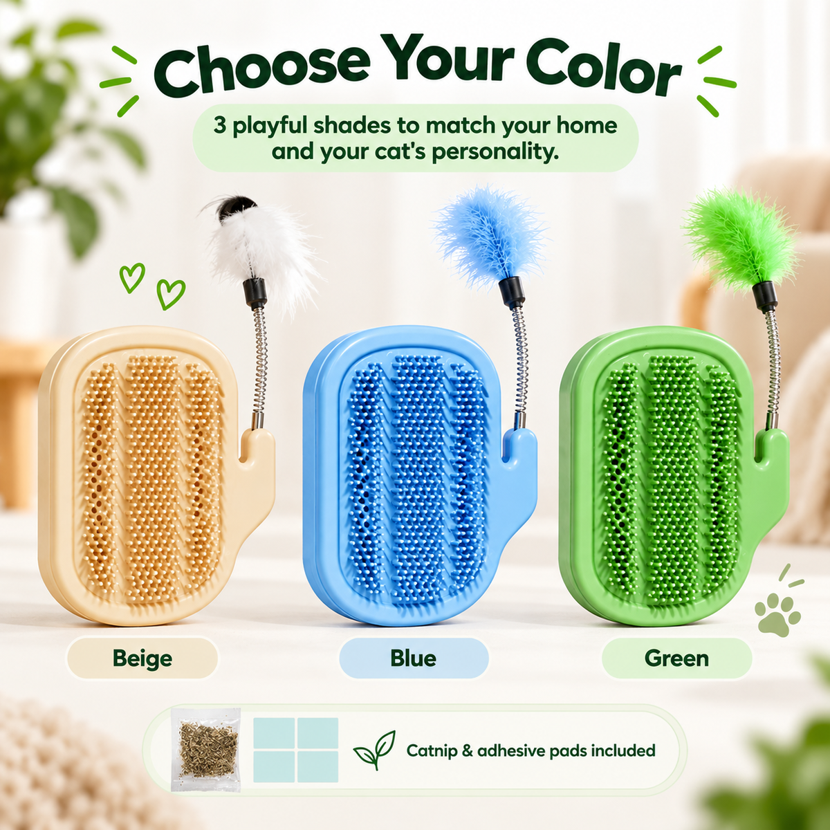🐱 49% OFF😻 Self-Grooming Cat Massage Brush-Cactus Cat Groomer🍀