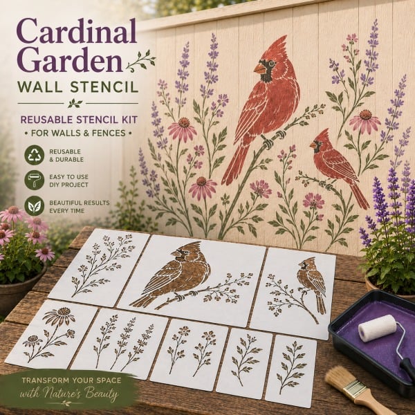 🔥Last Day 50% OFF 🌿 Garden Wall StencilTM Collection  🎨✨