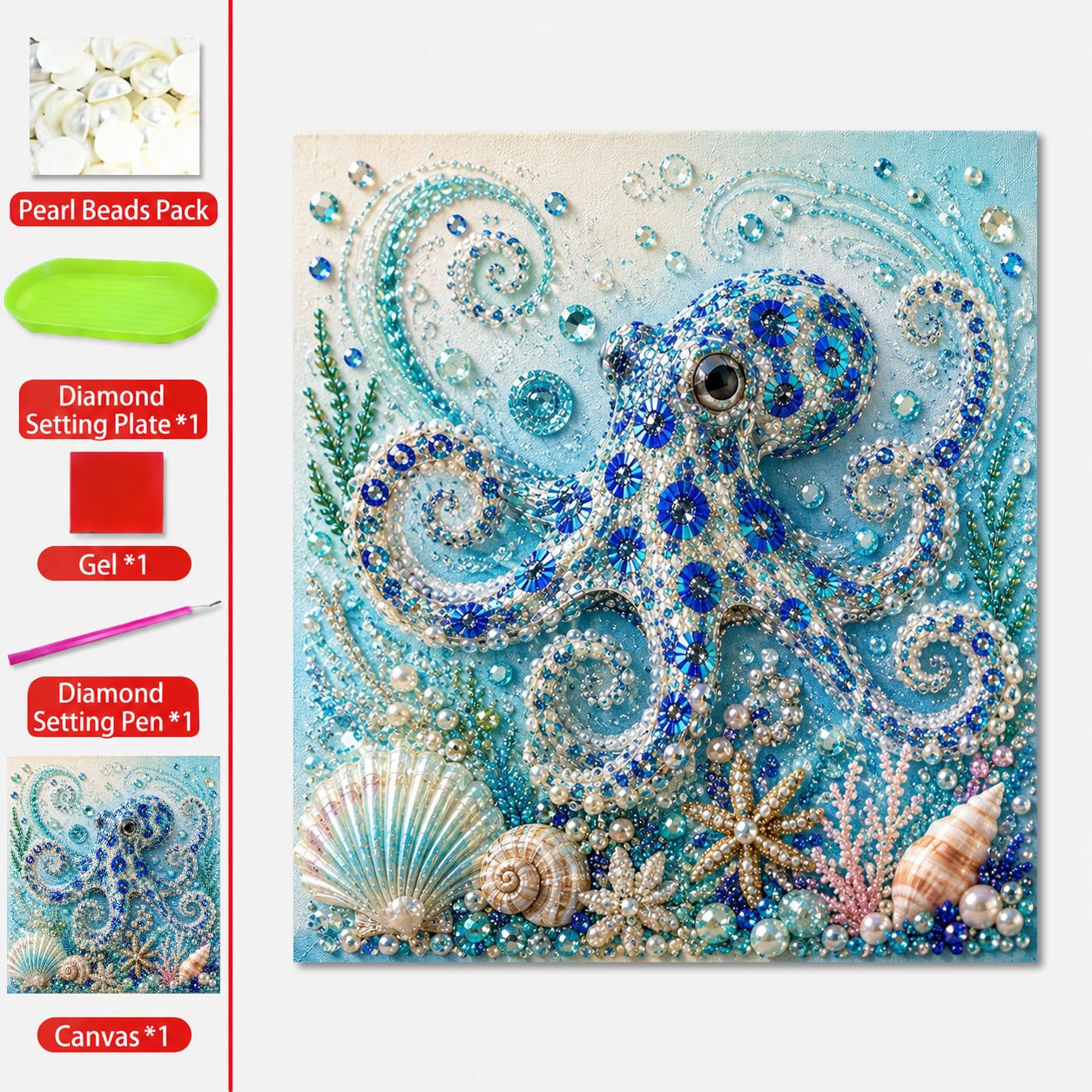 🔥 Last Day 49% OFF - 🌊✨ Ocean Theme Pearl Art DIY Kit – Relaxing DIY Craft to Create Stunning Coastal Artwork (📦Buy 2 Free Shipping)