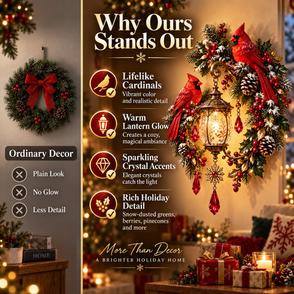 ✨Last Day 49% OFF✨Cardinal Christmas Lantern Glow™ – Lighted Holiday Wall Decor