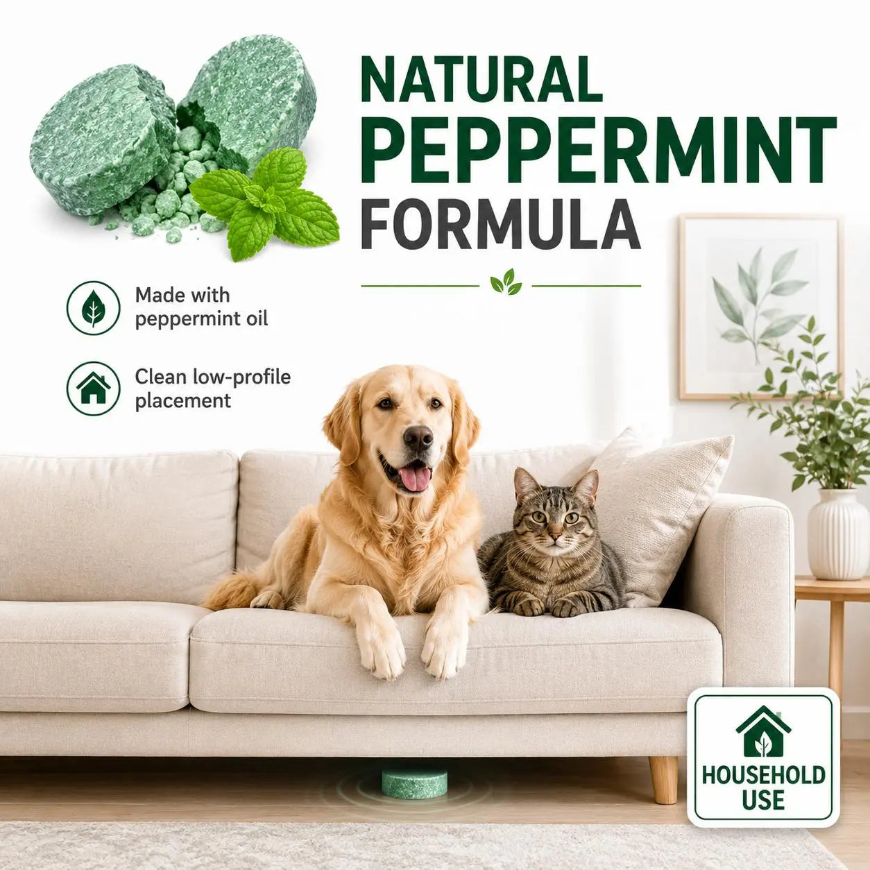 Pesticide-Free 100% Natural Peppermint Oil Mouse & Pest Repellent Balls (12 Pack), Pet Friendly, Safe Rodent Deterrent for Indoor, Outdoor, Home & Garage,