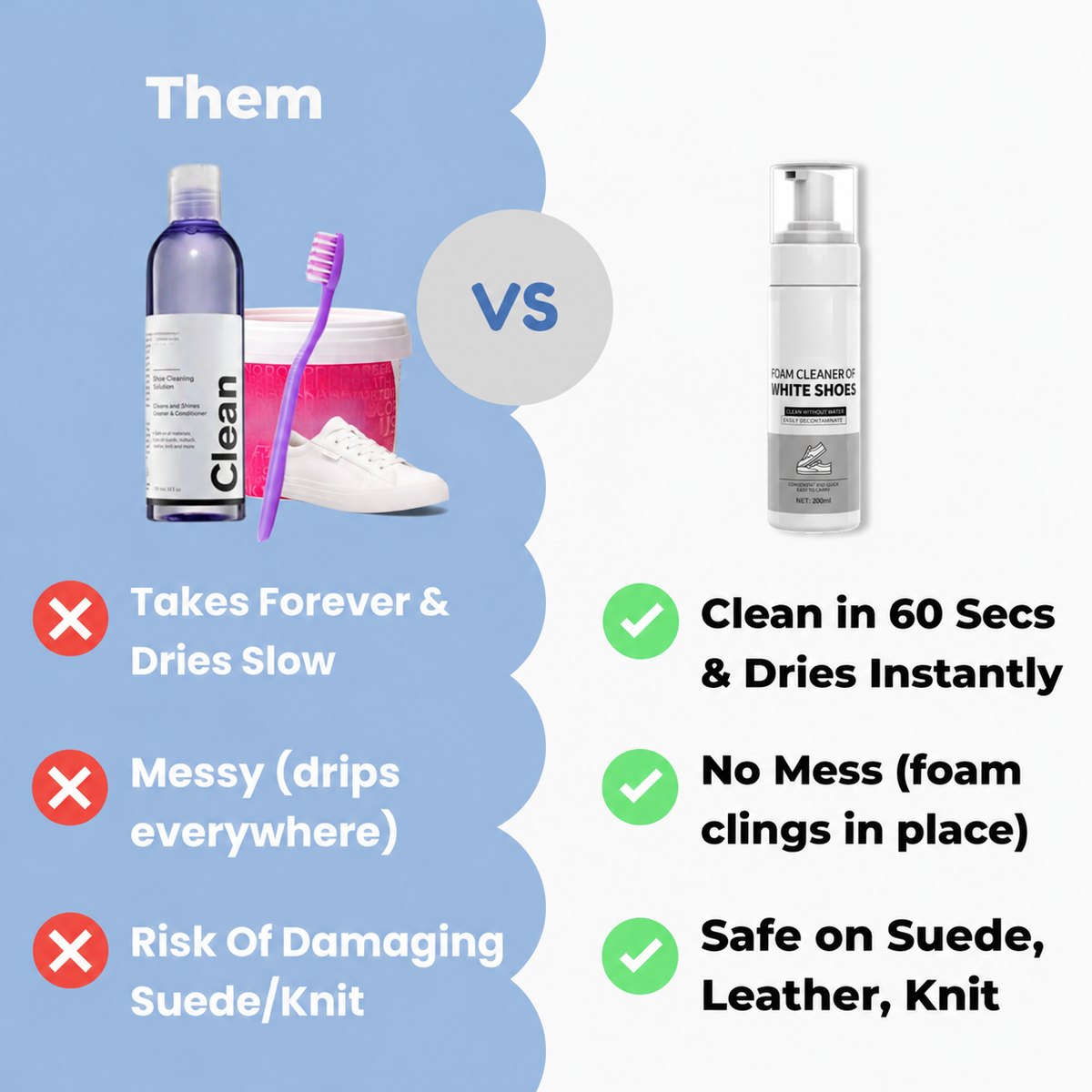 🫧uncloud - water-free foam shoe cleaner👟✨⏳