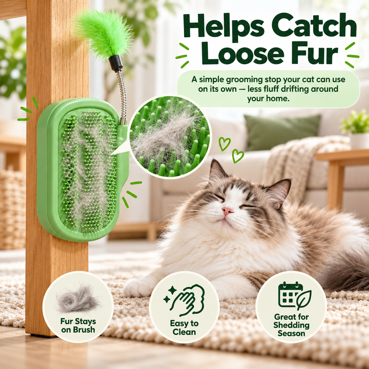 🐱 49% OFF😻 Self-Grooming Cat Massage Brush-Cactus Cat Groomer🍀