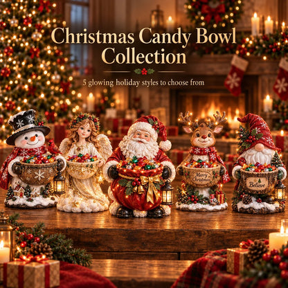 ?? Christmas Sale ¨C 50% OFF ? Lighted Christmas Candy Bowl Collection ¨C 5 Festive Holiday Designs
