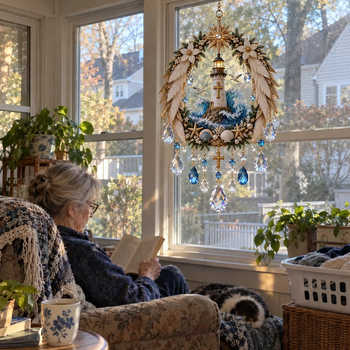 🔥HOT SALE🔥✝️ Christian Crystal Suncatcher | 5 Faith-Inspired Window Designs with Cascading Rainbow Crystals ✨