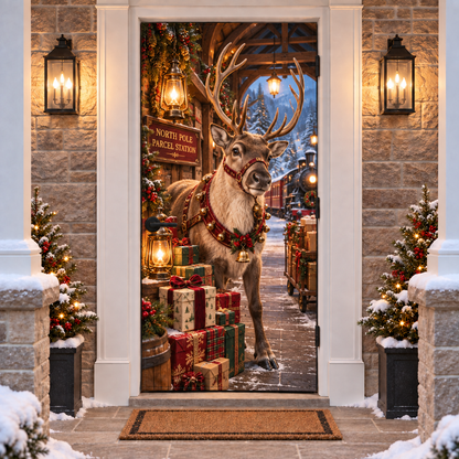 🎅Christmas Magic Door Portal™ – Life-Size Holiday Door Cover-Shop now!⏳