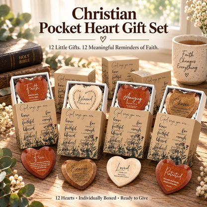 Only $14.99 Last Day Promotion!🎁 - ✝️ Christian Pocket Hearts Gift Set